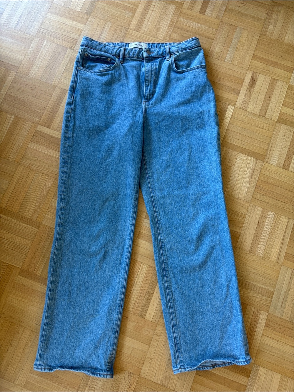 Denim Forum Aritzia Farrah Wide Leg Jeans in Light Blue